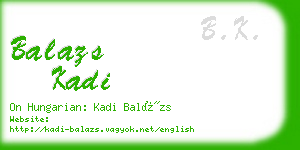 balazs kadi business card